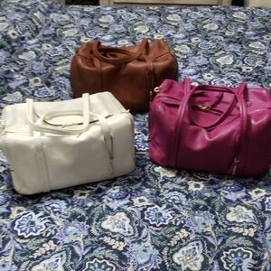 Three Vera Bradley Leather Mallory Bags
